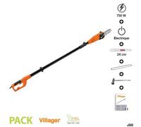 Elagueuse sur perche électrique 750W guide Oregon 24cm Villager VEPS 915