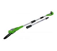 Greenworks Tools Elagueuse sur perche à batterie G24PS20 (Li-Ion 24V 6,67 m/s vitesse de chaîne 150-240 cm barre télescopique en aluminium 3 pièces sans batterie ni chargeur) vert