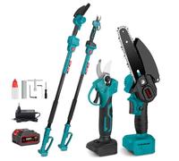 Élagueuse sur perche - ONEVAN - Pack 3AH - Moteur sans balais - Perche télescopique 108/157/201 cm - Tête 180°