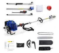 Élagueuse sur perche thermique professionnelle 52cc moteur 2 temps, guide 30cm, portée 4,8m, réservoir 1200ml, pour élagage arbres
