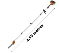 Élagueuse thermique sur perche, 52 cm3, 3 CV, longueur 4.15 mètres