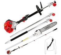 Elagueuse thermique sur perche - Moteur 2 temps 52 cm3-2 rallonges extensions - Longueur totale 4.06m - Guide chaîne 30cm