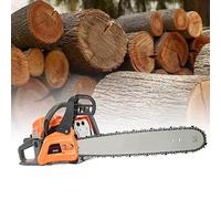 Elagueuse Thermique Tronçonneuse 58CC, Tronçonneuse à Essence Sans Fil 20 Pouces avec Lubrificateur Automatique, Mini Tronçonneuse Haute Puissance pour Bois, Gruminette (Orange 1)