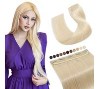 Elailite Extension a Clip Cheveux Naturel 1pcs 30cm #60 BLOND PLATINE 40g
