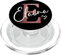 Elaina Nom de Calligraphie Lettre E Cœur Personnalisable PopSockets PopGrip pour MagSafe