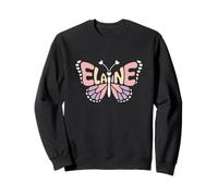 Elaine Butterfly - Word Art personnalisé avec nom Mignon Sweatshirt