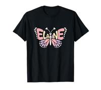 Elaine Butterfly - Word Art personnalisé avec nom Mignon T-Shirt