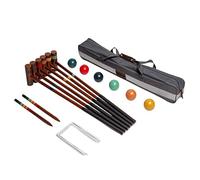 Elakai Jeux de plein air pour adultes et famille Sac de transport Premium inclus Ensemble de croquet 6 joueurs