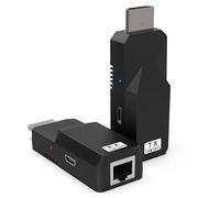 Elalight Extenseur HDMI sur simple Cat5E/6/7 120 m, adaptateur d'extension HDMI sur Ethernet, sans retard, sans compression, 1080p @ 60 Hz, émetteur et récepteur HDMI avec HDCP1.2