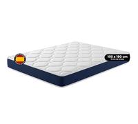elalmacendelcolchon Magasin du Mátelas - Matelas Mousse, modèle Ten - Toutes Les Dimensions, Blanc et Bleu