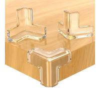 Elalove 20 Coin de Table Protection Bebe Forme de T pour Meubles et Tables Protection bébé Coins Sécurisés Adhésion Renforcée-(3.3x3.3x3.3 cm)