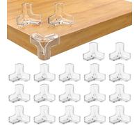 Elalove 20 Coin de Table Protection Bebe Forme de T pour Meubles et Tables Protection bébé Coins Sécurisés Adhésion Renforcée-(4.5x4.5x4.5 cm)