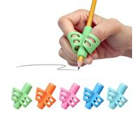 Elalove 5Pcs Guide Doigt Écriture, Aide à l'Écriture Silicone Souple, Protège Doigt pour Apprendre à Écrire, Guide Doigt Ergonomique pour Enfant, Guide Doigts Crayon