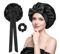 Elalove Bonnet de Nuit, Bonnet Soie Cheveux Nuit pour Dormir Cheveux Longs Cheveux Bouclés, 42 cm Protection Douce pour Cheveux Bouclés et Frisés (1)