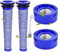 Elalove Filtre Dyson V7 V8 Avant et Arrière HEPA - Lot de 5 Filtres de Rechange Compatibles avec Dyson V7 Animal V7 Absolute V8 Animal V8 Absolute Aspirateur, Accessoires Dyson et Pièces Détachées