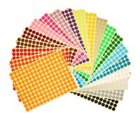Elalove Gommettes Rondes Autocollantes 10mm - 20 Couleurs Vives - 6600 Pastilles Repositionnables - Idéal pour Organisation, Déco et Loisirs Créatifs