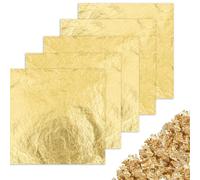 Elalove Imitation feuille d'or, Métal, 5,5 x 5,5 Zoll, Set de 100 Pièces
