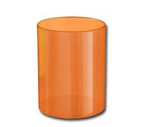 ELAMI Lot de 10 Pots à Crayon Plastique Orange