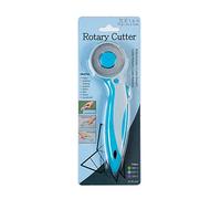 Elan 45mm Cutter Rotatif Couture Bleu, Ergonomique Roulette Découpe Tissu, Cutter Couture Tissu avec Mécanisme Protection, Couteau Rotatif de Découpe