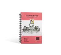 Elan Carnet de Croquis A5, 80 Feuilles 120gsm Papier Lisse, Cahier à Reliure Spirale, Sketchbook Professionnel