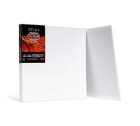 Elan Carton Entoilé 30x30 cm, Lot de 8 Toiles à Peindre 280 GSM