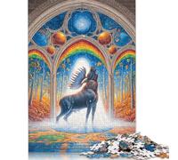 Élan Cosmique Puzzles en Bois Adultes 500 Pièces Cadeaux d'anniversaire pour Jeux Éducatifs Family Games Décoration Intérieure Relaxation Et Sagesse 500pcs (52x38cm)