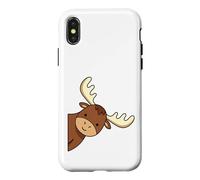Élan de l'Alaska, élan, cerf Mignon et drôle, Animal de l'Alaska Coque pour iPhone X/XS
