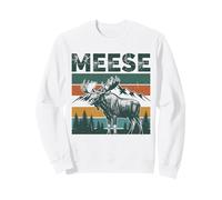 Élan Élan Faune Nature Forêt Montagnes Rétro Sweatshirt