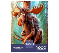 Élan Étreinte dans Un Arbre 1000 Pièces Puzzle Adultes Faune fantaisiste et Amusante Coffret Voitureton Solide - Ultra Dur Couples, Top Noté, Activité Parfaite À La Maison pour Tous 52x38cm/1000pcs