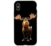 Elan Moose Elan Mâle Femelle Bois Cerf Elans Sauvages Coque pour iPhone X/XS