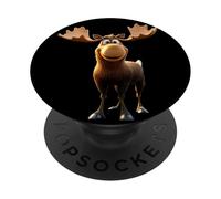 Elan Moose Elan Mâle Femelle Bois Cerf Elans Sauvages PopSockets PopGrip Adhésif