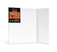 Elan Panneau Toile Peinture 50x60, Lot de 6 Toiles à Peindre 100% Coton Sans Acide, 280GSM Carton Entoilé, Toile a Peindre, Canvas Toiles Peinture