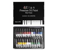 Elan Peinture à l'Huile 24 Tubes 50ml, Kit de Peinture Adulte sur Toile
