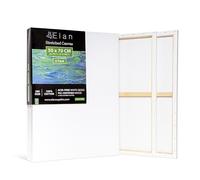 Elan Toile à Peindre 50x70, 100% Coton 6-Pack, Pré-étirée, Canvas Vierge, Chassis Entoilé