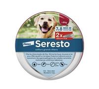 Seresto Collier Grands Chiens - 2 colliers anti puces et anti tiques pour grands chiens de plus de 8 kg - Collier Seresto pour chien 7 à 8 mois de protection, réduit le risque de leishmaniose - Gris