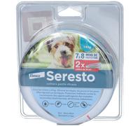 Seresto Collier Petits Chiens - 2 Protections anti puces et anti tiques pour petits chiens de moins de 8kg - Collier Seresto pour chien 7 à 8 mois de protection, réduit le risque de leishmaniose -Gris