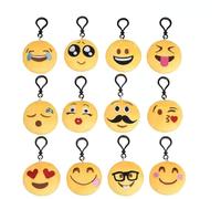 eLander Lot de 12 porte-clés en peluche de 6 cm - Cadeau d'anniversaire d'enfant - Cadeaux d'invités pour enfants, sac à dos, sac à dos, sac à dos - Pendentif, jaune, Extra breit