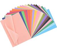 eLander Lot de 300 feuilles de papier de soie A4 multicolore, 20 couleurs, 16 g/m², papier transparent coloré, format A4, fleurs en papier, décoration de table, rempli dans des sacs cadeaux.