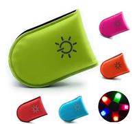 ELANOX Clip LED pour une grande visibilité lors de toutes les activités de plein air ainsi que pour les sacs à dos pour enfants, sacs de sport, etc. (vert)