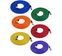 ELAORY Lot de 6 câbles de microphone - XLR mâle vers XLR femelle - Noir - Câble de microphone symétrique - 7,5 m