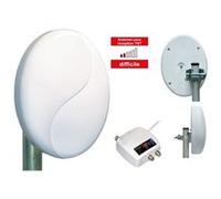 ELAP Antenne TNT PATCH HD 50 - Amplifiée - Gain 50 dB + ampli / alimentation 5/12/24/220 V - 2 sorties TV - IDÉAL MOBILHOME G