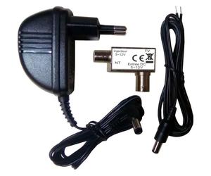 ELAP - Injecteur d'alimentation 12 - 24 V pour antenne TV - connectique ""F""