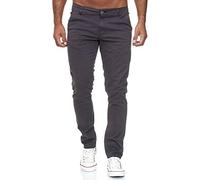 Elara Pantalon Chino Homme Régulier Slim Fit Chunkyrayan MEL009-Anthrazit-38/36