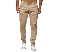 Elara Pantalon Chino Homme Régulier Slim Fit Chunkyrayan MEL009-Beige-38/36