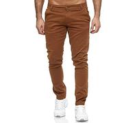 Elara Pantalon Chino Homme Régulier Slim Fit Chunkyrayan MEL009-Camel-40/34