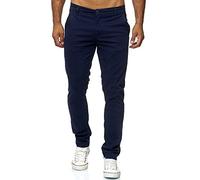 Elara Pantalon Chino Homme Régulier Slim Fit Chunkyrayan MEL009-Navyblau-34/30