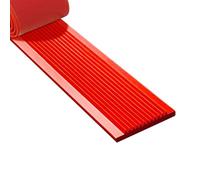 Élargi Profilé pour Nez de Marche Adhésif Double Face Haute Adhérence Intégré, Épaissi Imperméable Nez de Marche pour Escaliers Autocollant Antidérapant(Red)
