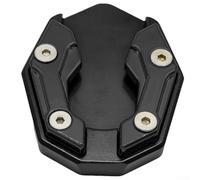 Élargissement de béquille latérale en aluminium El Pied oxydé pour scooter Nmax Moto Support Plaque d'extension en or noir argent bleu pour un maintien sûr sur sol souple (noir)