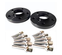 Elargisseur de Roue Pour VW Pour Glof Pour GTI 15MM 5x112 57.1 Alésage Central 6061-T6 Entretoises De Roue Avec Extension 45mm Forme Boule 14X1.5(15mm black bolts)