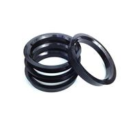 Elargisseur Voie Alliage Aluminium Anneaux centraux de moyeu de roue en plastique noir Anneau central de moyeu de roue de voiture